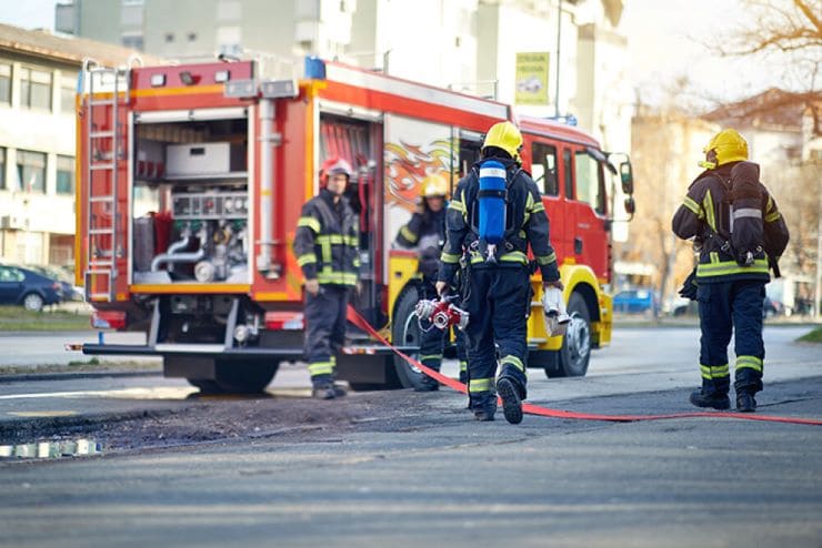 camion et pompiers