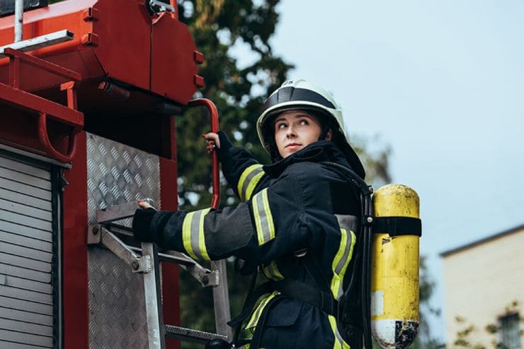 L'endroit où travaillent les pompiers