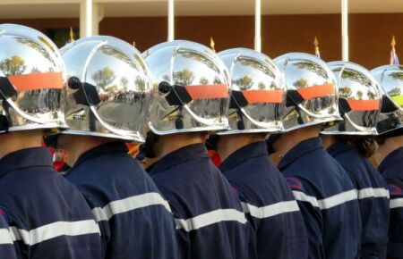 grades des pompiers
