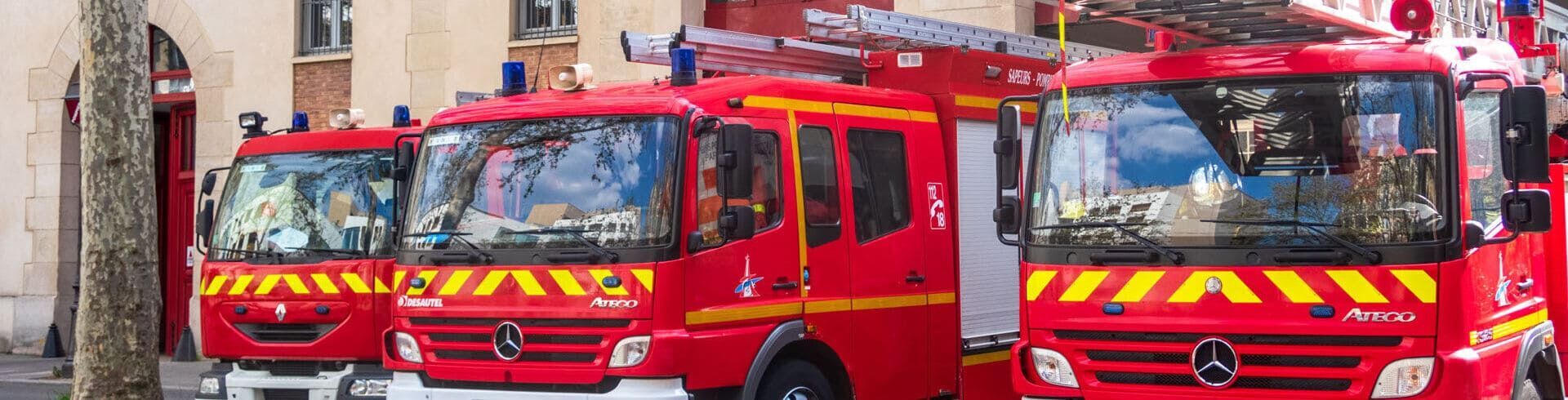 Les véhicules des sapeurs-pompiers