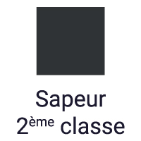 Galon de grade pompier sapeur de seconde classe